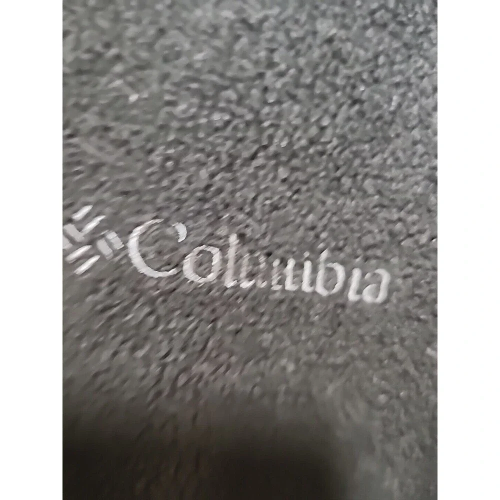 Columbia Fleece Jacket Womens Medium Black Full Zip fuzzy slim Gorpcore hiking
